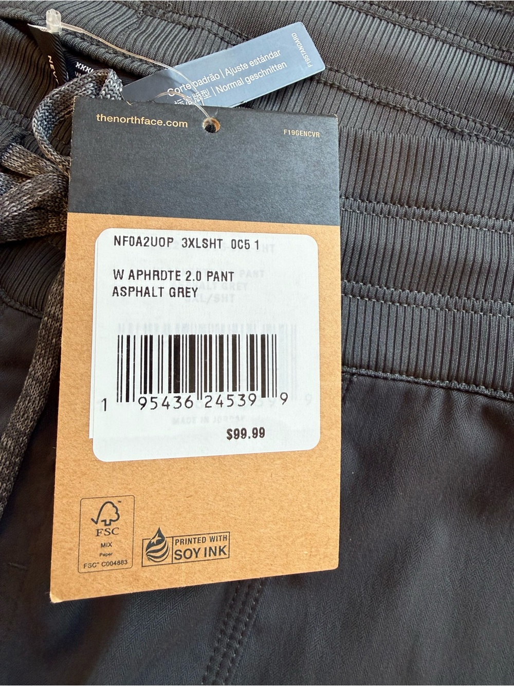 The North Face Aphrodite 2.0 Pants Asphalt Grey NWT 3X Plus Size XXXL Travel - Picture 5 of 6